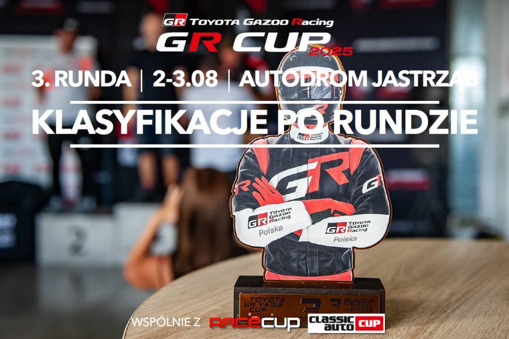 Klasyfikacje TOYOTA GR CUP 2025 po 3. rundzie na Autodromie Jastrząb